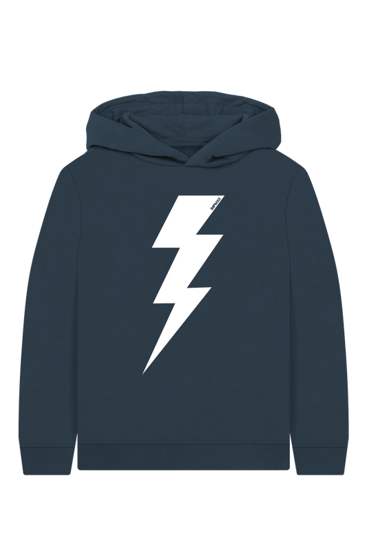 Navy Blue Printed Kids Hoodie