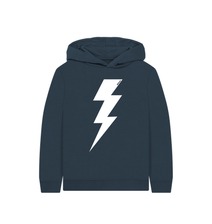 Navy Blue Printed Kids Hoodie Front