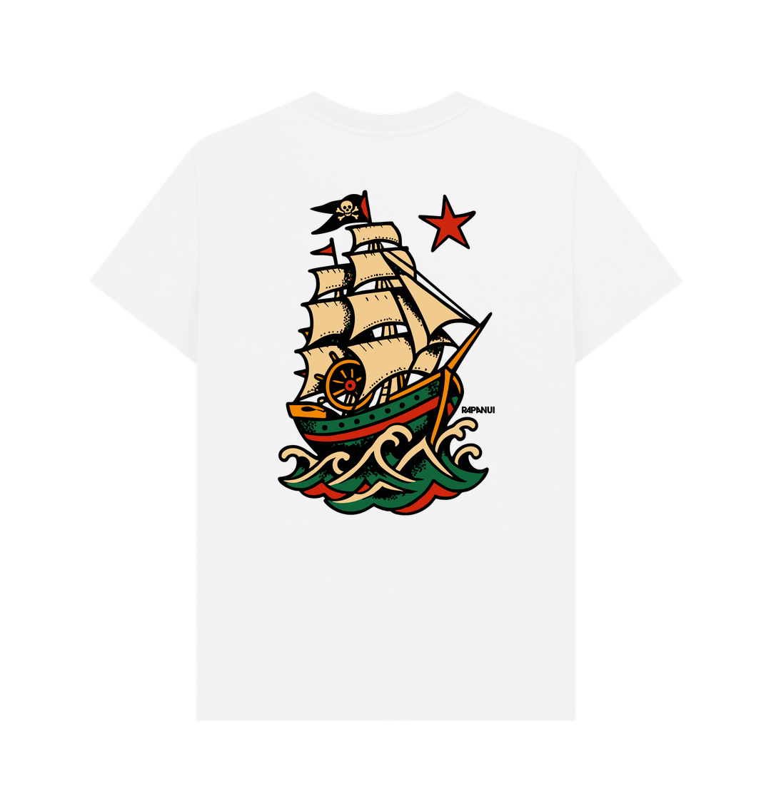 White Printed T-shirt Back