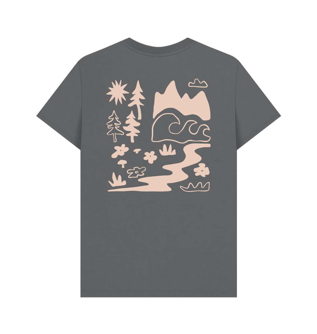 Slate Grey Printed T-shirt Back