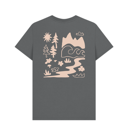 Slate Grey Printed T-shirt Back