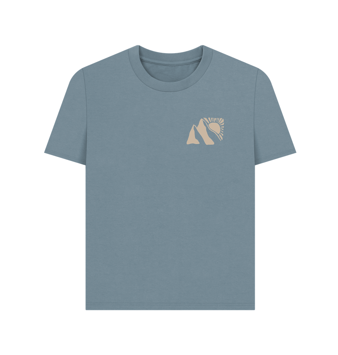 Stone Blue Printed T-shirt Front