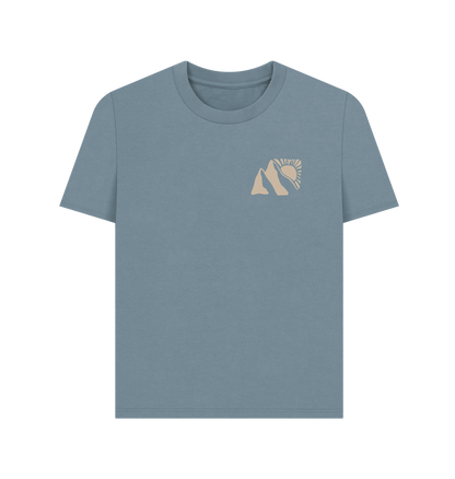 Stone Blue Printed T-shirt Front