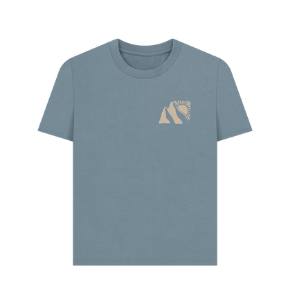 Stone Blue Printed T-shirt Front
