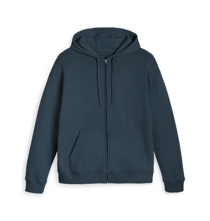 Navy Zip hoody Front