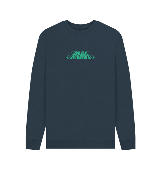 Navy Blue Printed Sweater