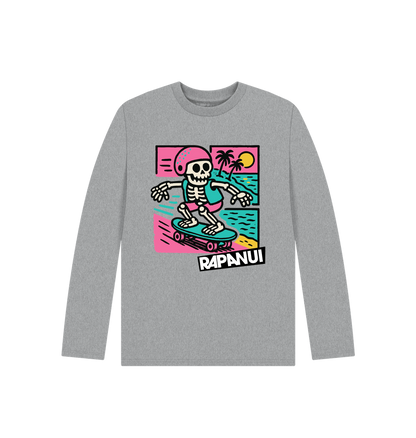 Athletic Grey Printed Kids T-Shirt Front