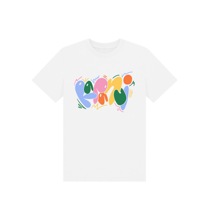 White Printed Kids T-Shirt