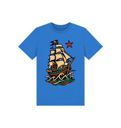 Bright Blue Printed Kids T-Shirt