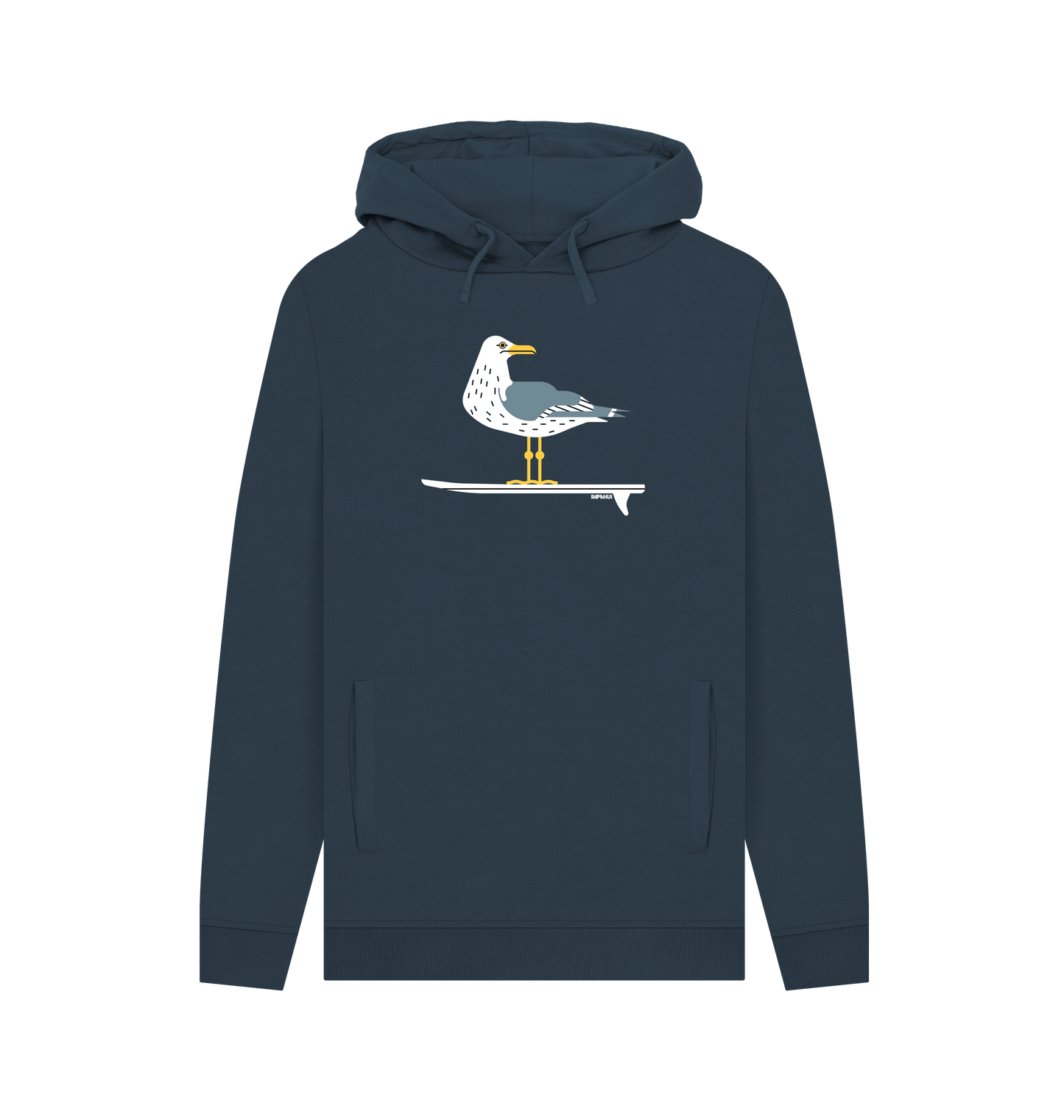 Navy Printed Hoody Front
