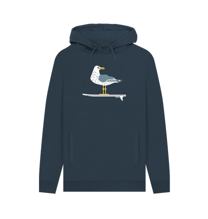 Navy Printed Hoody Front