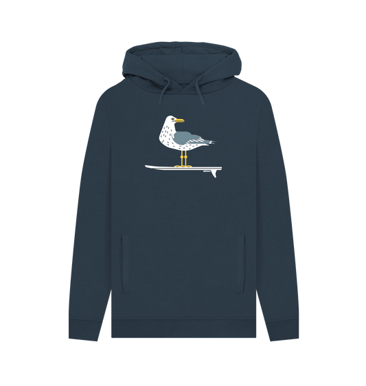 Navy Printed Hoody Front