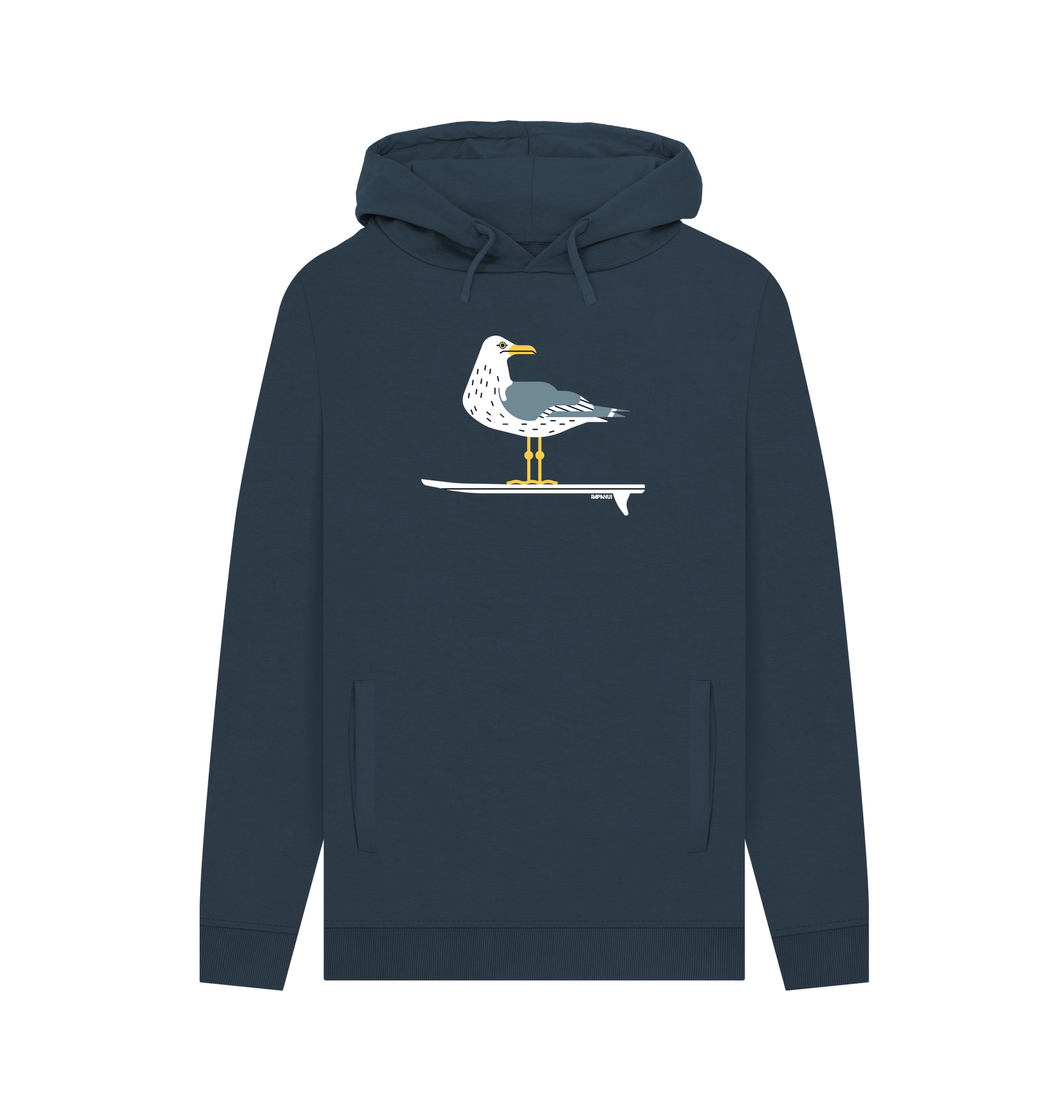 Navy Printed Hoody Front