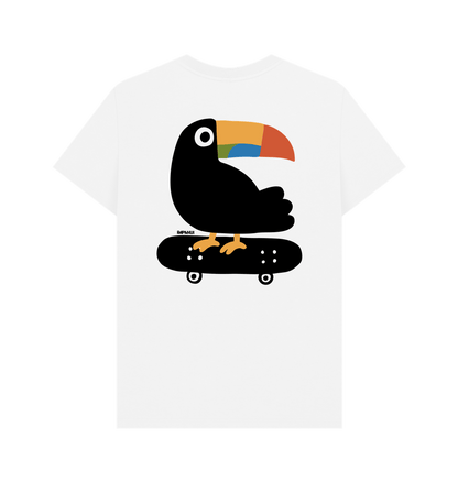 White Printed T-shirt Back