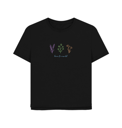 Black Printed T-shirt Front