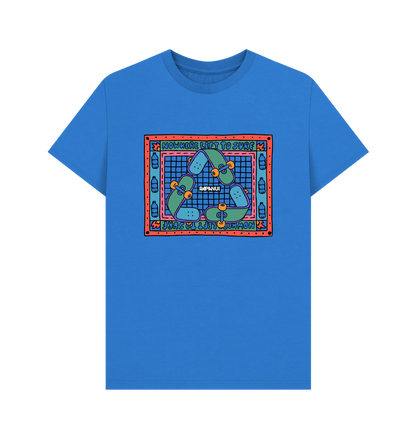 Bright Blue Printed T-shirt
