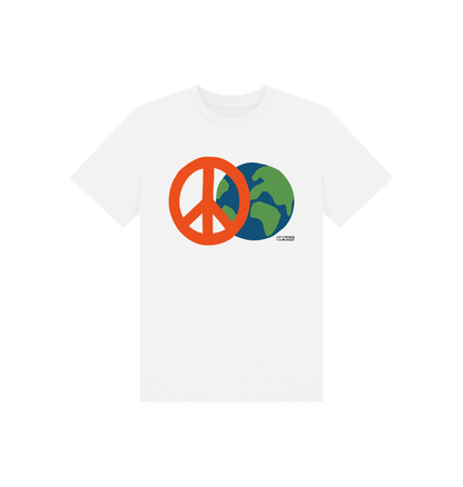 White Printed Kids T-Shirt Front