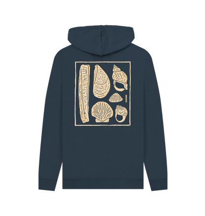 Navy Printed Hoody Back