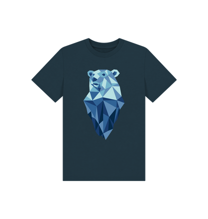Denim Blue Printed Kids T-Shirt Front