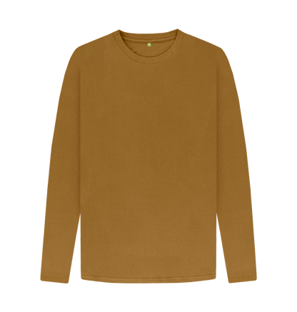 Brown Printed Long Sleeve T Shirt Front