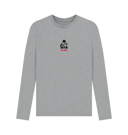 Athletic Grey Printed Long Sleeve T Shirt Front