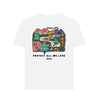 White Printed T-shirt Back