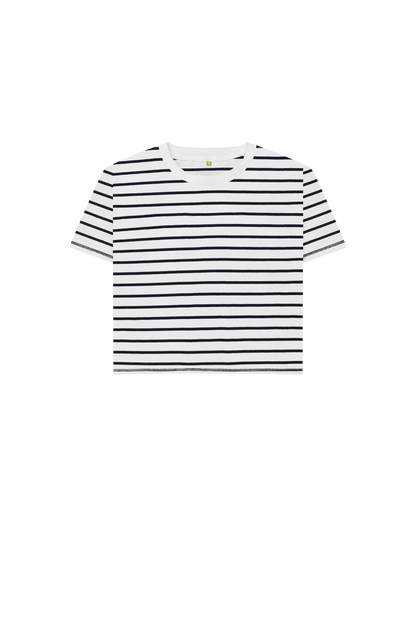 Navy Stripes Printed T-shirt