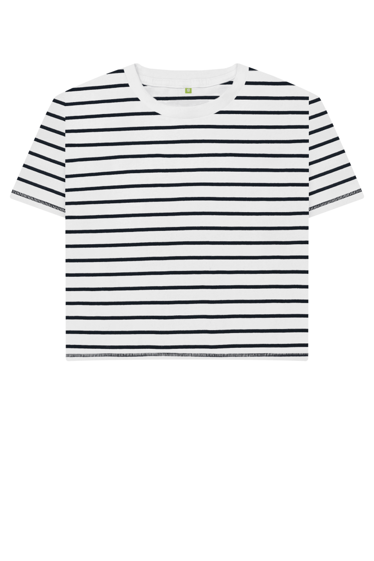 Navy Stripes Printed T-shirt