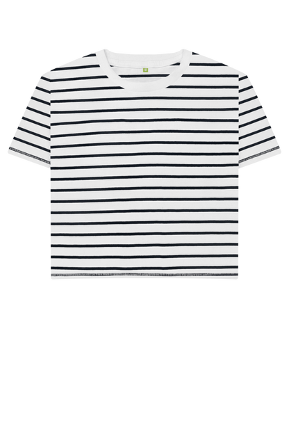 Navy Stripes Printed T-shirt