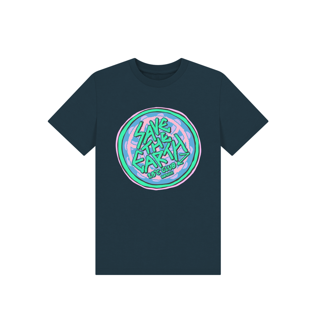 Denim Blue Printed Kids T-Shirt