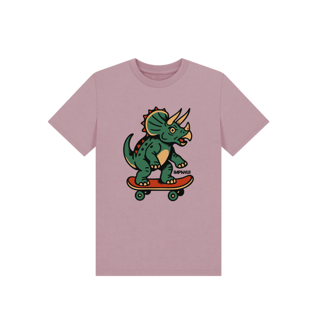 Mauve Printed Kids T-Shirt Front
