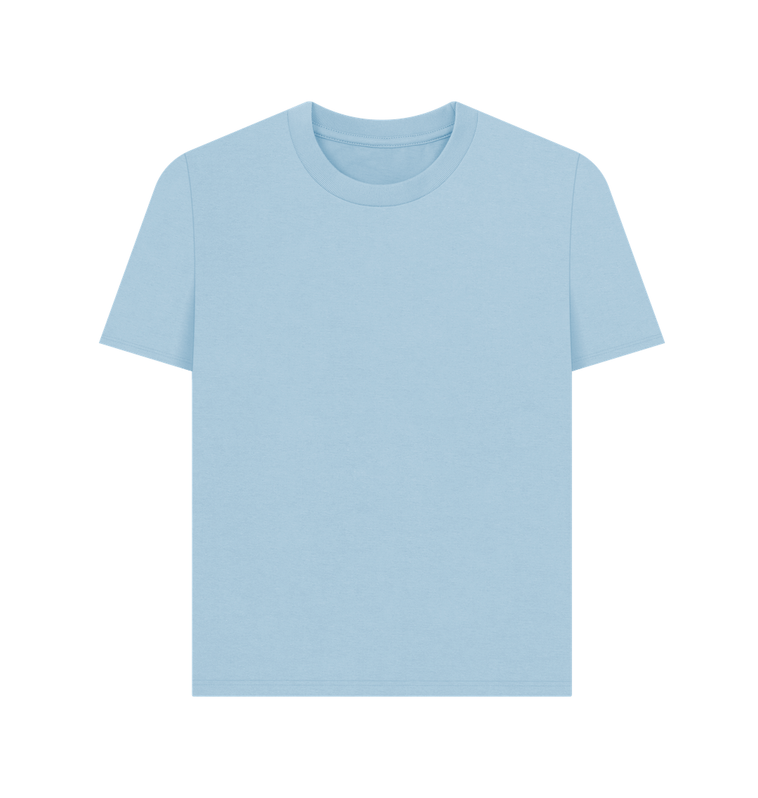 Milky Blue Printed T-shirt Front