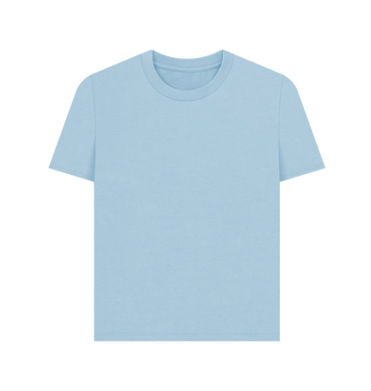 Milky Blue Printed T-shirt Front