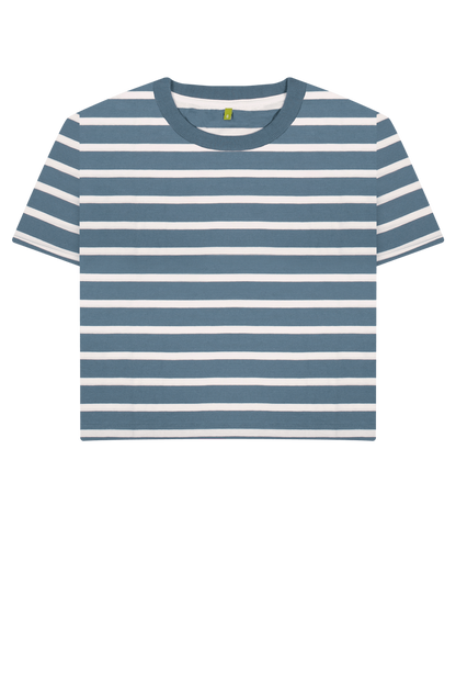 Blue Stripes Printed T-shirt