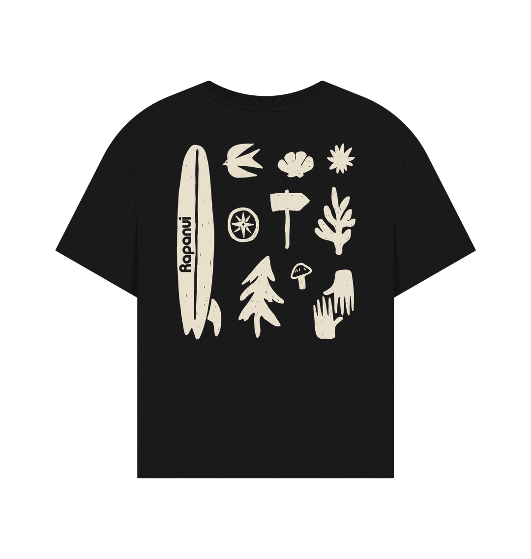 Black Printed T-shirt Back