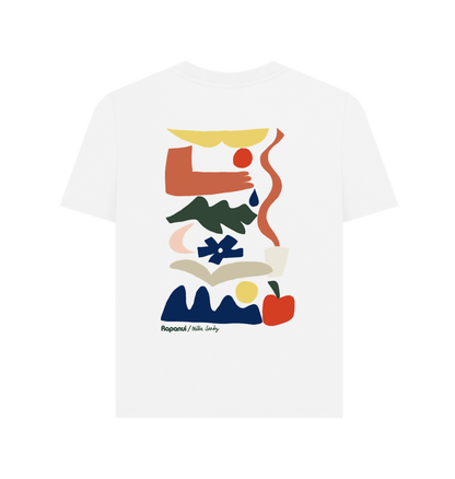 White Printed T-shirt Back