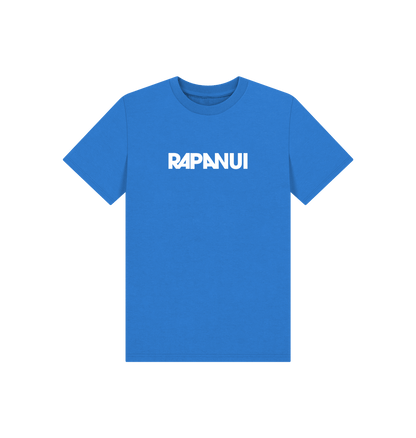 Bright Blue Printed Kids T-Shirt Front