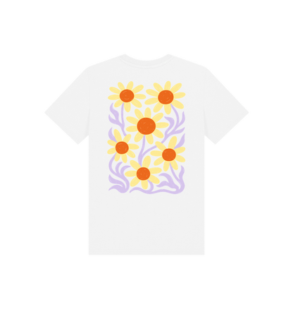 White Printed Kids T-Shirt Back