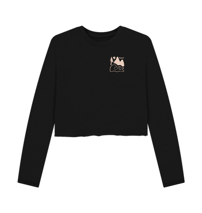 Black Printed Boxy Jumpers Front