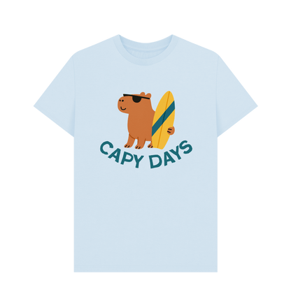 Sky Blue Printed T-shirt Front