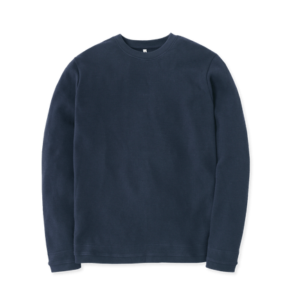 Navy Blue Waffle Jumper Front