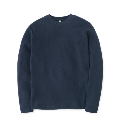 Navy Blue Waffle Jumper Front