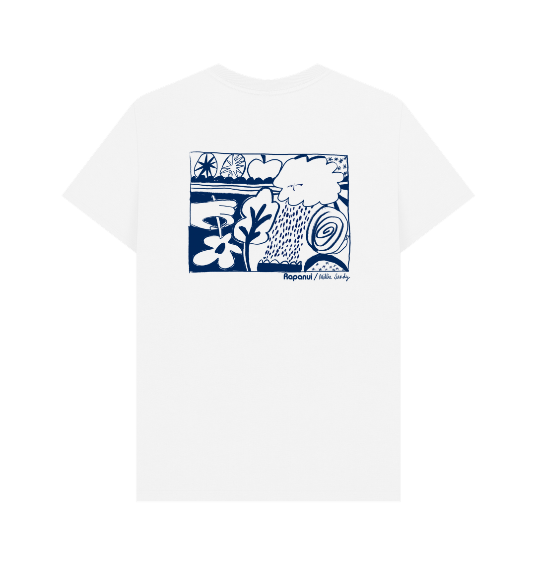 White Printed T-shirt Back
