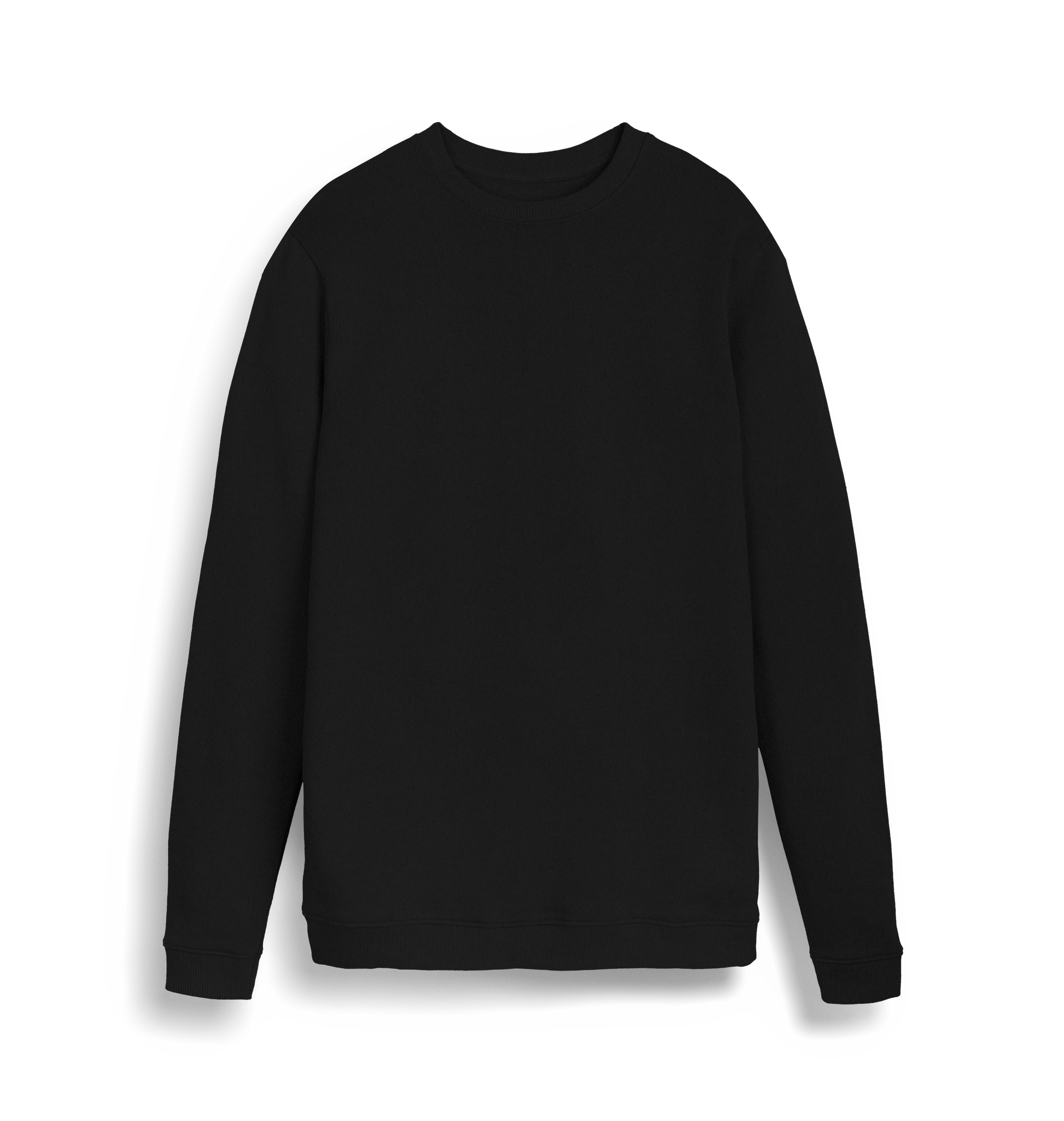 Black Recycled Printed Sweater Front