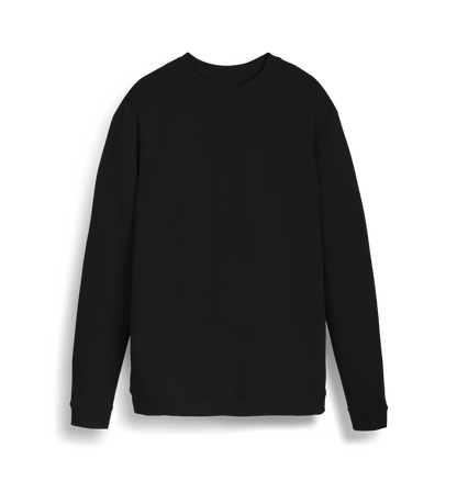 Black Recycled Printed Sweater Front