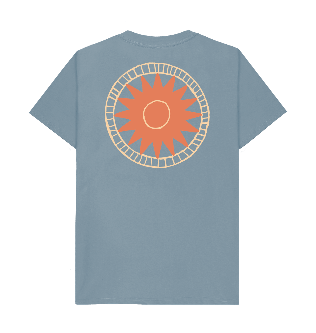 Stone Blue Printed T-shirt Back
