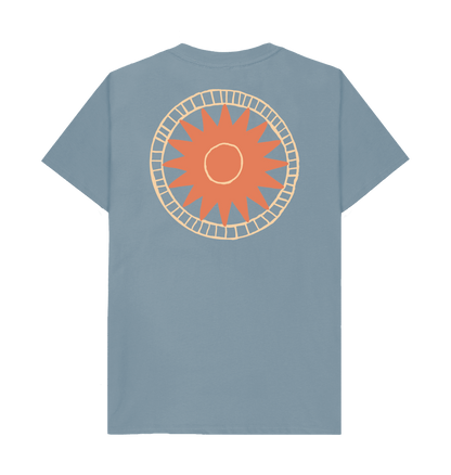 Stone Blue Printed T-shirt Back