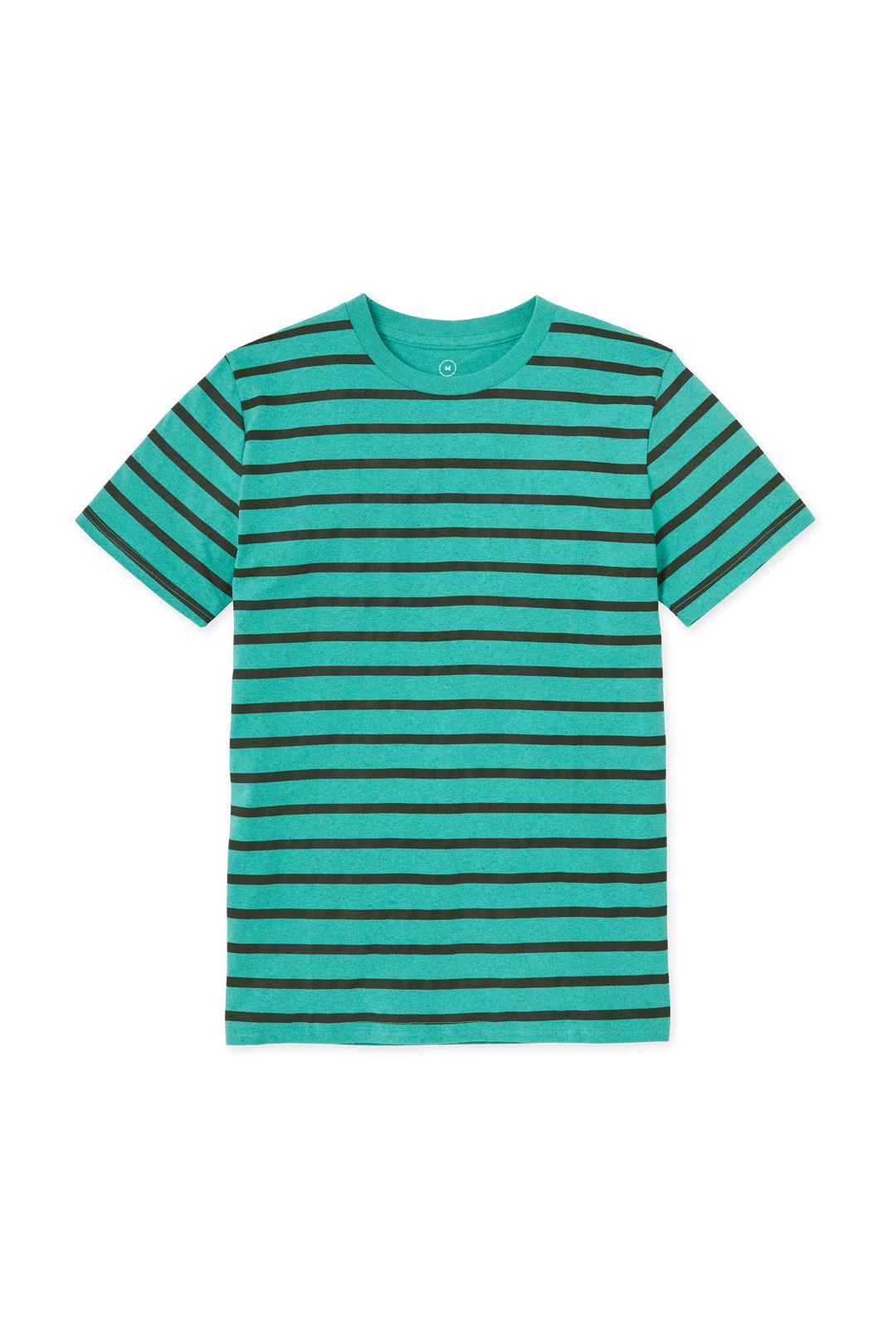 Seagrass Green Stripes Printed T-shirt