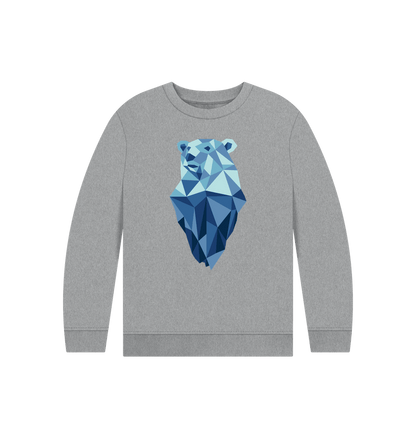 Athletic Grey Printed Kids Jumper Front