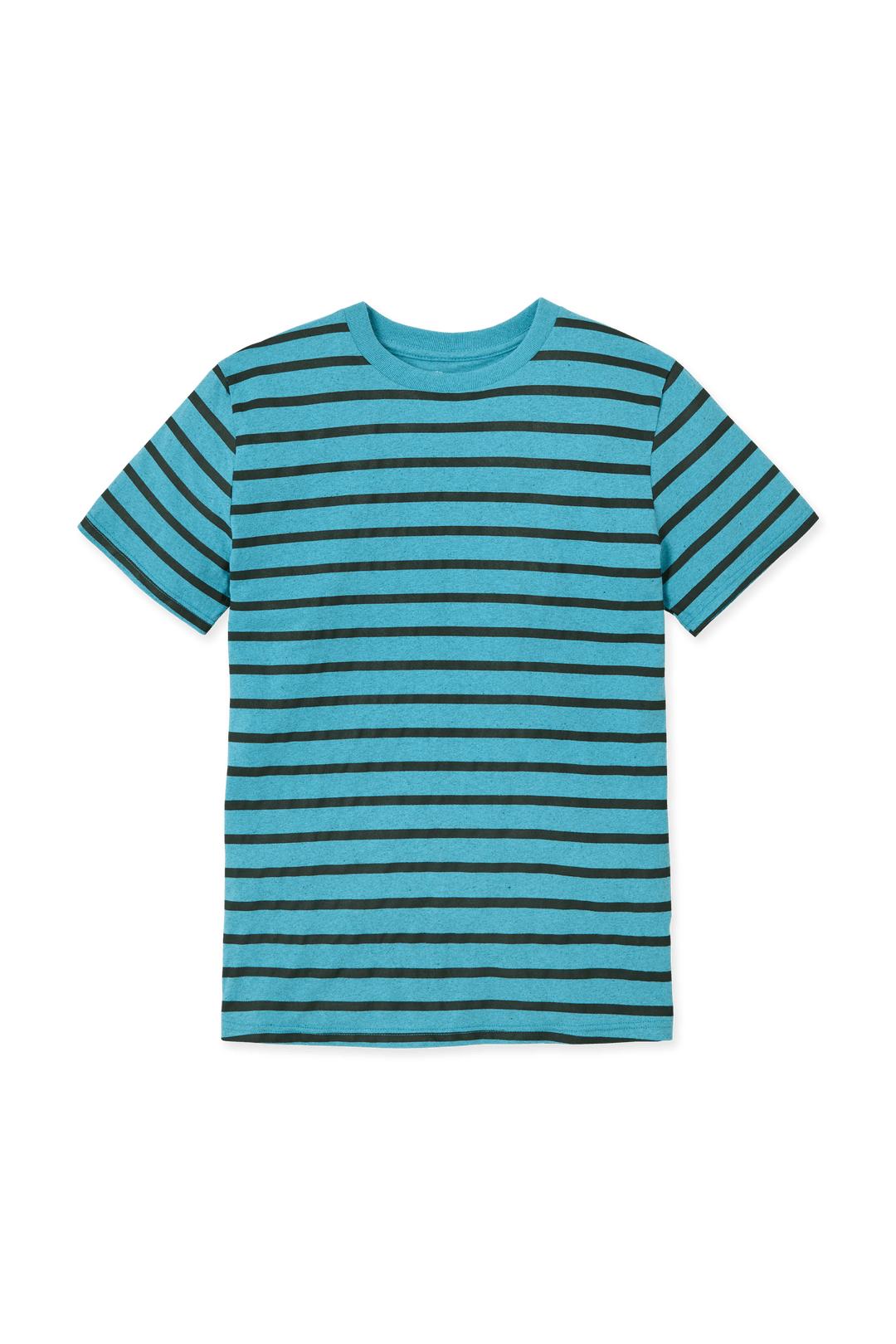 Ocean Blue Stripes Printed T-shirt